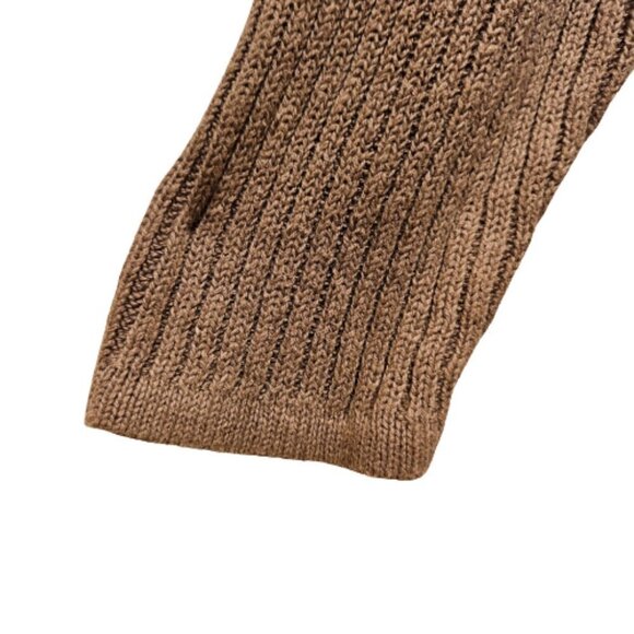 Newport News Brown Knit Button Down Sweater - Picture 5 of 7